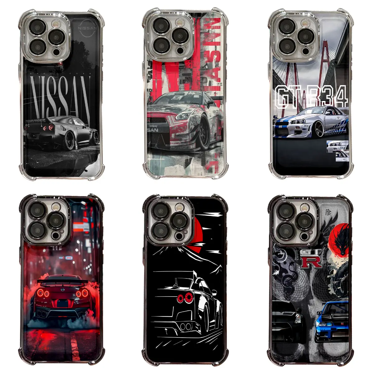 Cool Car G-GtR NS Fashion Smartphone Casing, Anti-Fall Matte Protective Cover for iPhone 17/16/15/14/13/12/11 Pro Max/Air/Plus, Unique Design Handheld Cellphone Devices Gift, Accessories