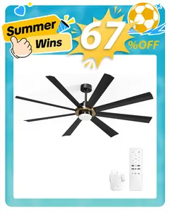 Ceiling Fans, 52 inch Low Profile Ceiling Fan with Light and Remote Control, Flush Mount, Reversible, 1-8h Timer, Dimmable, Noiseless, Black Ceiling Fan for Bedroom, Indoor Use tiktokshopspringglowup summerwins