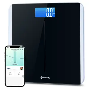 Etekcity Bluetooth Bathroom Scale for Body Weight & BMI, Smart Digital Weighing Scale, VeSync App, 11x11 inches, 400lbs Capacity
