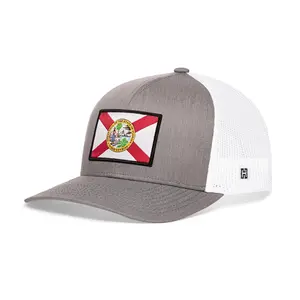Florida Flag Trucker Hat  |  Black FL Snapback