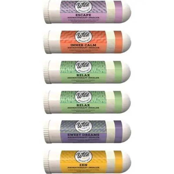 Aromatherapy Inhalers RELAXATION 6 PACK (ESCAPE, CALM,2 RELAX, DREAMS, ZEN)