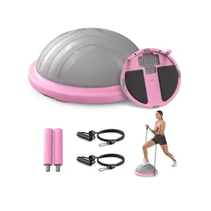 2025  3-In-1 Balance Ball Trainer 18'' Lightweight Yoga Stability Ball With Foot Pump & Bands 300lbs Anti-Slip Design For Home Workouts & Therapy​