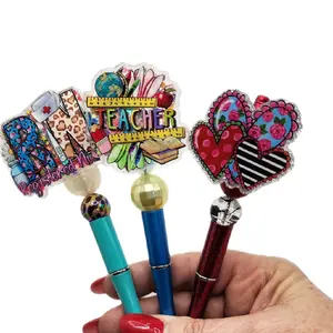 LIGHT UP--TAP IT FUN Acrylic  Bead Pen with Black Ink and Refill