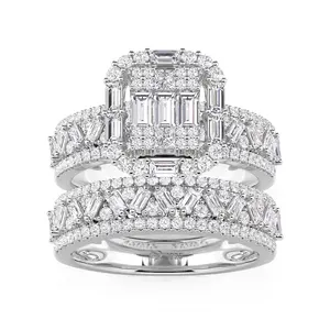 Jeulia Olivetta Square Halo Engagement Ring Set cushion  cut  ring