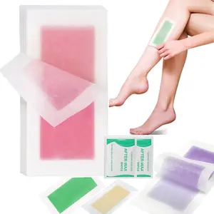 Sugar Wax Strips For Women's Body Hair Removal, Bikini Hair Removal Kit, Pubic, Dermatologically Tested For Body & Intimate Areas, 10PCS(two sides ) Wax Strips with Shea Butter & 2PCS Wipes