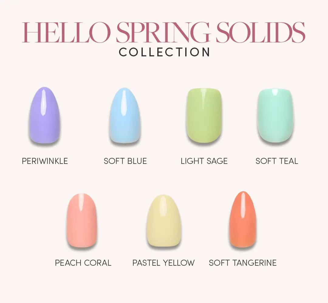 Glamnetic Pastel Solids Press-On Nail Collection Glamnetic Pastel Solids Press-On Nail Collection