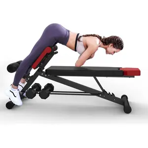 Multi-Functional Weight Bench for Full All-in-One Body Workout – Versatile Adjustable Workout Bench for Home Gym.Fitness equipment perfect for Back HyperExtension, Bench Press, Roman Chair Exercise, Sit up.Adjusts to Decline or Flat Bench.