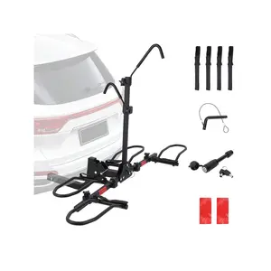 E Bike Racks For Tow Hitch 2 Bike,Heavy Duty Car Bike Racks For 2 Inch Receiver,Bike Carrier For Car SUV RV Truck,Foldable Bicycle Carrier Platform,Bicycle Transportation,180 Lbs Capacity