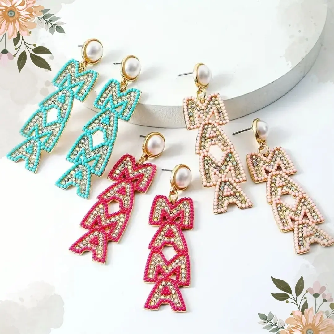 MAMA Statement Earrings, Mothers Day Accessory, Unique Gift for Mothers, New Mom Gifts, First Time Mom Gift, Mom Jewellery, Daughter to Mom