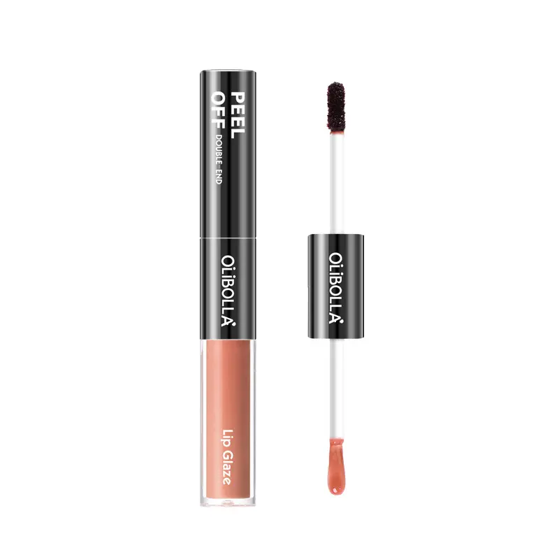 [OLIBOLLA Official] 2-In-1 Removable Liner Plumping Oil Duo - Viral Peel Off Lip Stain, Transfer-Proof Waterproof Long-Lasting Liquid Lipstick for Juicy Glass & Matte Lips,Summer Makeup Gift, Lip Stain Peel Off Lip Lacquer Lipliner Lip Marker