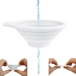 Discreet Kidney Stone Urine Filter, Foldable Compact Soft Silicone Funnel, Fine Mesh Filter, Small Portable Reusable Specimen Collection Tool