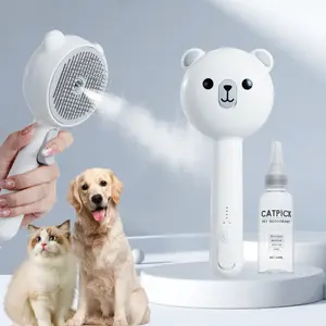 Catpick Advanced Pet Steam Hair Removal Comb, Multi-Function Pet Hair Brush with Easy Shedding Button, Gentle for Cats and Dogs