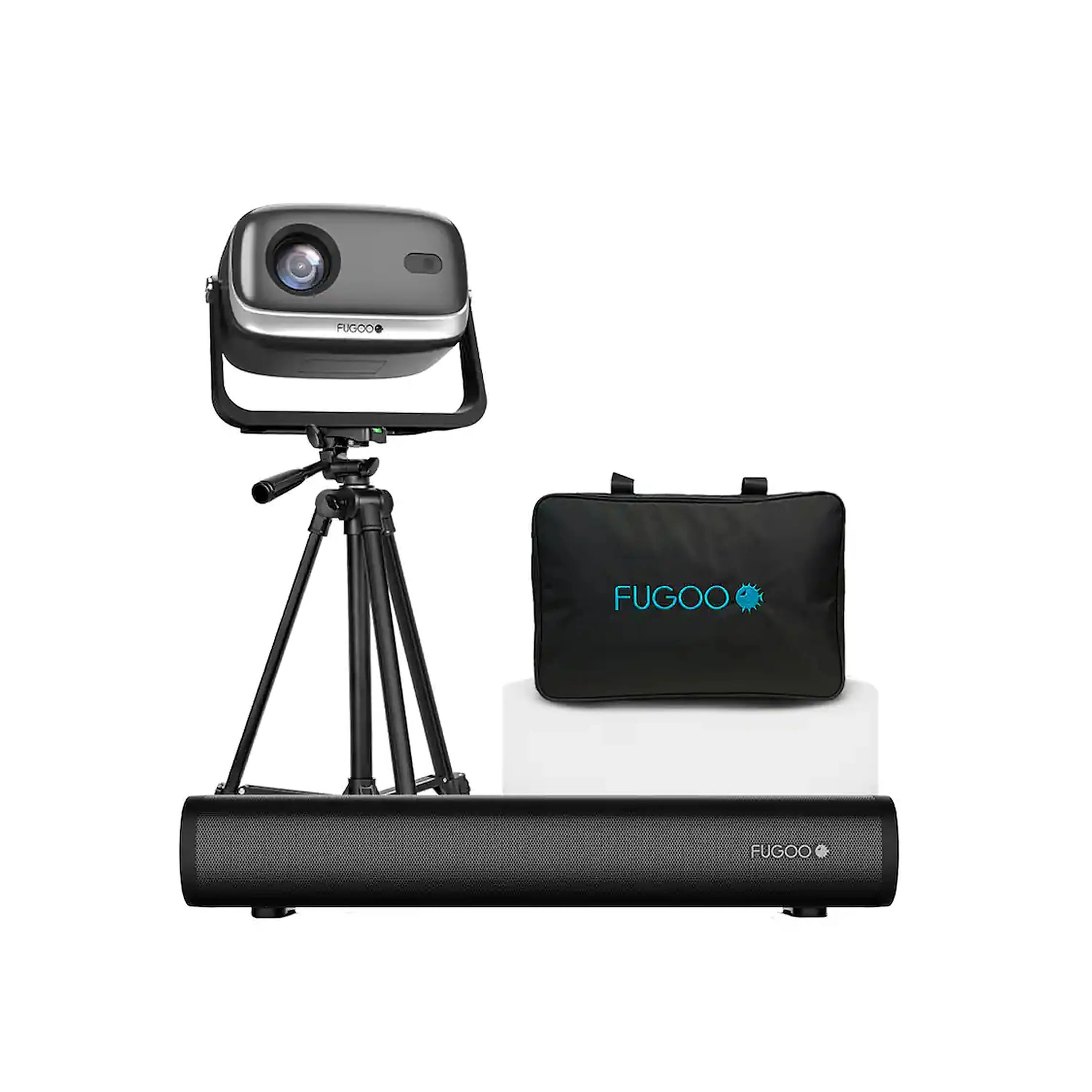 Fugoo - Outdoor Projector & Soundbar Bundle with 120" Screen Fugoo - Outdoor Projector & Soundbar Bundle with 120" Screen