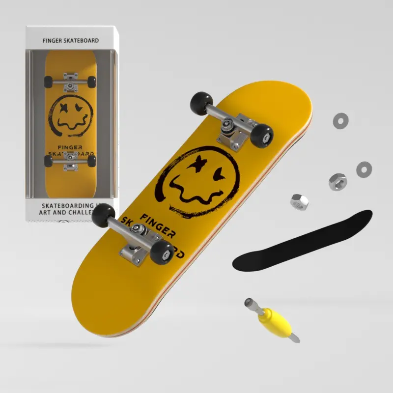 5-Ply Maple Fingerboard Set with Bearing Wheels and Mini Tool, Ages 15+ 5-Ply Maple Fingerboard Set with Bearing Wheels and Mini Tool, Ages 15+