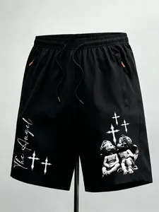 Men's Summer Ice Silk Loose Shorts, Printed, Comfortable and Fashionable, Ideal for Daily Wear, Versatile Design, Perfect for Casual Occasions