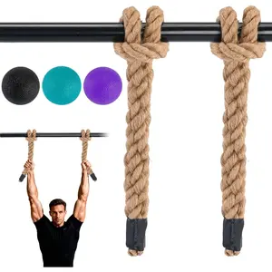 Rope Grips for Pull Ups,  Grip Strength & Endurance, Versatile Fitness Accessory for Dumbbells & Barbells, Pull Up Bars Durable & Comfortable Design