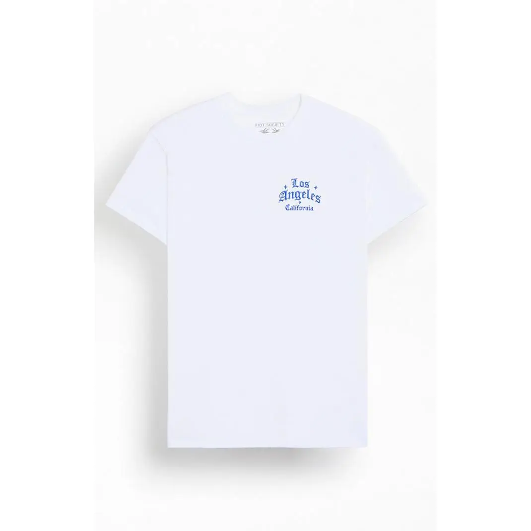 Riot Society Men's LA Embroidered T-Shirt - Multicolor