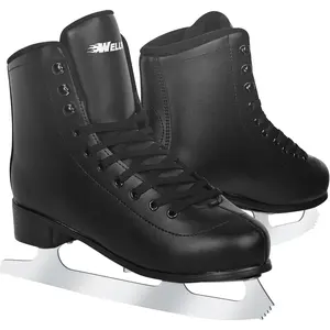 Ice Skates for Women and Adult Men, Figure Skating Shoes with Velvety Lining for Indoor & Outdoor Rink, Available in Sizes 5 6 7 8 9 10 11 2Y 3Y