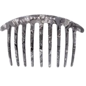 Paris CP3764  Side Comb - Decorative  Comb with Rhinestones, Grey Hair Comb for Women,  Hold for  Twist, Bun & Chignon Updos, Hair Clip  in France