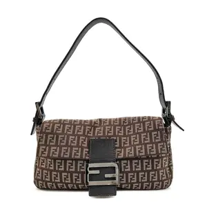 Pre-owned FENDI Canvas Shoulder Bags Zucchino Mamma Baguette Shoulder Bag (2260000996583)