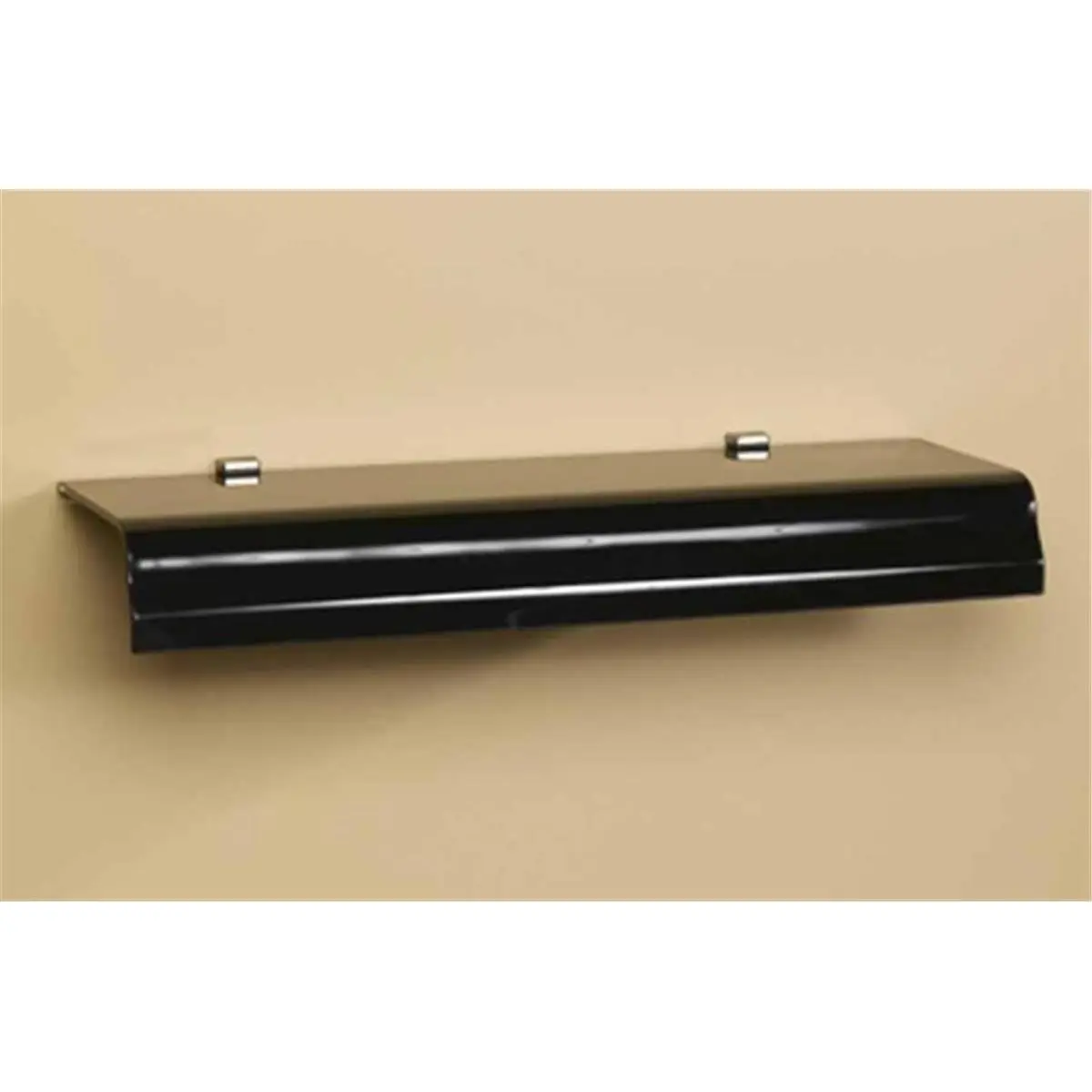 Amore Designs Concepts Cascade Black Glass Wall-Mount 1-Layer Shelves, 8x24 in Curved Edge Floating Vanity Shelves for Bathroom, 8x24x5/16 in Dimensions for Home Decor