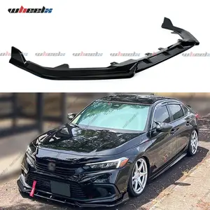 2022-2024 – Honda Civic All Models – Custom Performance Gloss Black Front Bumper Lip Spoiler & Splitter, Body Frame Bumper Replacement Part fathersdaygift fathersdaygift