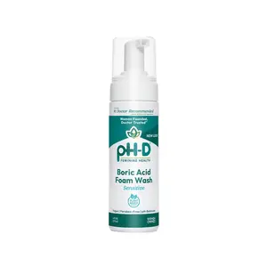 pH-D Feminine Health - Boric Acid Foam Wash - pH-Balanced, Paraben-Free, and Plant-based (Sensitive, 6 Fl Oz (Pack of 1))
