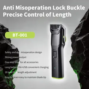 Professional Electric Hair Clipper, Adjustable Speed USB Rechargeable Wireless Beard Trimmer, Men's Strong Haircut Styling Tool, Cordless Hair Clippers