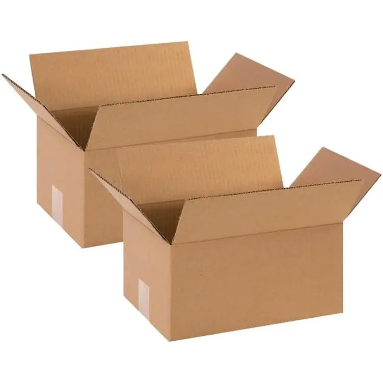 5-Pack Durable Cardboard Storage Boxes (12x10x8 in) - Corrugated Organiser for Home Closet Storage, Moving & Packaging, Thick Construction for Protection & Lower Shipping Costs, Shipping/Move