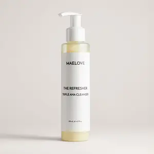 The Refresher AHA Gel Cleanser, revitalizing face wash that thoroughly cleanses, removes excess sebum, and kills microbes alongside gentle AHA exfoliation
