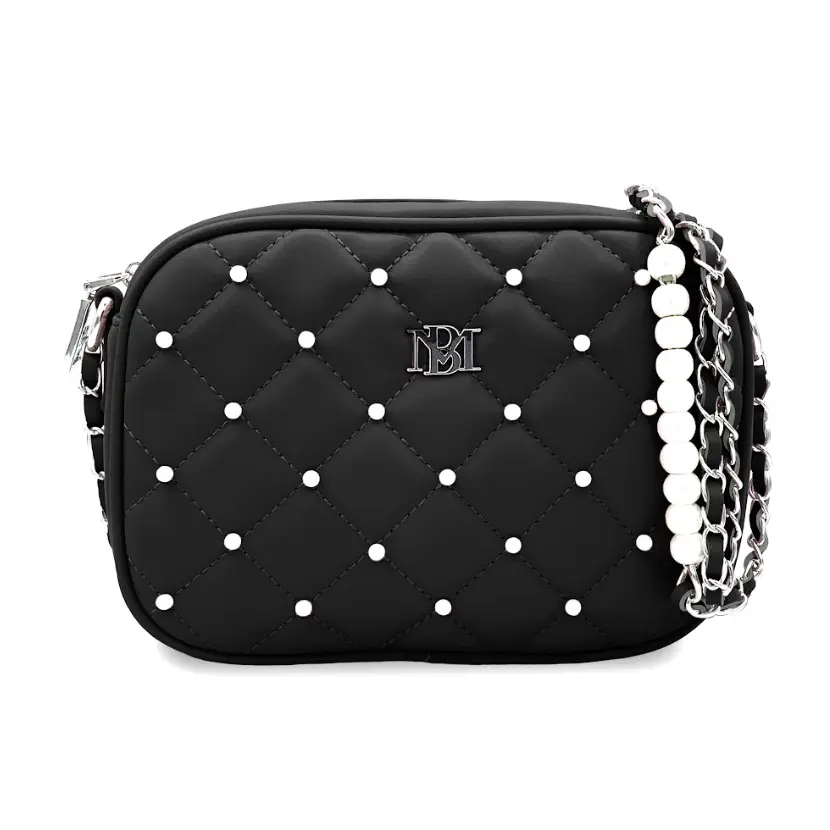 Badgley Mischka Quilted Pearl Mini Purse