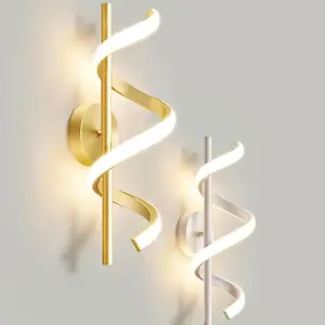 Modern LED Wall Light, Spiral Design, Dimmable, Warm Light, Ideal for Bedroom, Hallway, Living Room