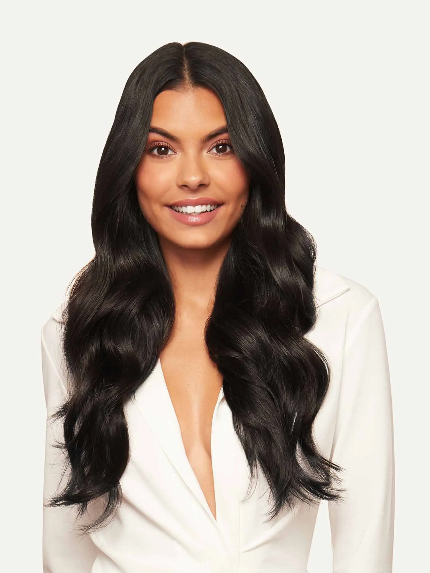 Luxy Hair 20" Seamless Clip-In Hair Extensions – Off Black | 180g Full Set, 100% Remy Human Hair