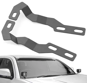 Ditch Light Brackets Hood Hinge Mount Brackets Kit for Auxiliary Offroad LED Pods Work Light Compatible with Toyota Tacoma 2016 2017 2018 2019 2020 2021 2022 2023 (Black, 2PCS)