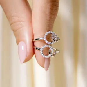 Hope Ring for Sisters - To My Sister Forever Linked Ring  for Women - Double Loop Fashion RingInspirational Jewelry for Sibling Gift, Minimalist Jewelry, Sentimental Gift