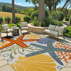 Boho Style Outdoor Carpet, 1 Count Modern Geometric Pattern Outdoor Picnic Mat, Foldable Portable Carpet for Camping & Family Gathering, Outdoor Rugs