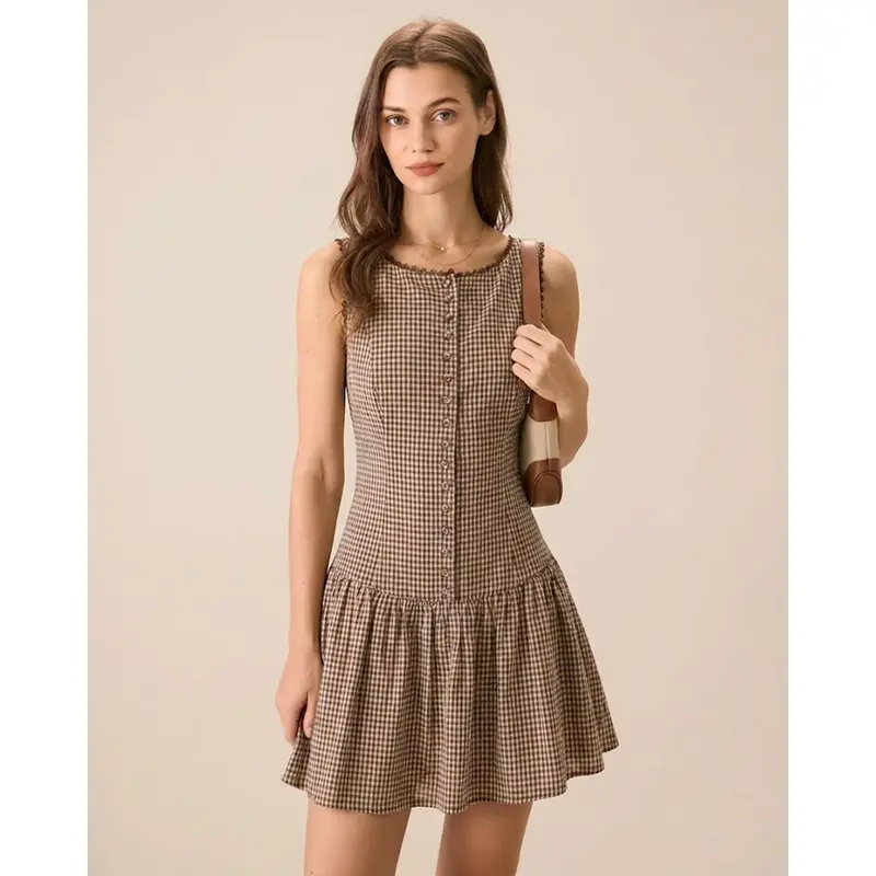 Brown plaid dress plt - TikTok Shop Brown plaid dress plt - TikTok Shop