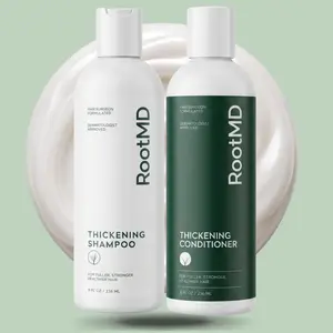 RootMD Hair Thickening Shower Bundle, Rosemary-Pumpkin Hydrating Cleanser Haircare Set