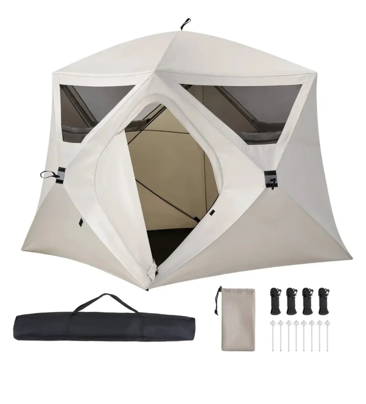Person Instant Cabin Tent/Alpha C4 Ultra 4 Person Pop Up Instant Cabin Tent Setup in 60 Seconds with Rainfly & Windproof Portable with Carry Bag for Family Camping & Hiking,SummerWins, Father's Day Gifts, Tents For Camping