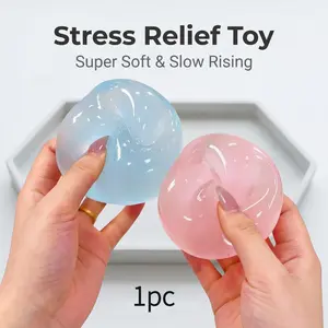 Slow Rebound Coconut Oil Stress Ball, 6cm Soft Squishy Toy, Relieves Anxiety, Boosts Focus, Handmade, Reusable, Portable, Perfect Gift