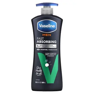 Vaseline Men, Fast Absorbing Body & Face Lotion, 20.3 fl oz (600 ml)