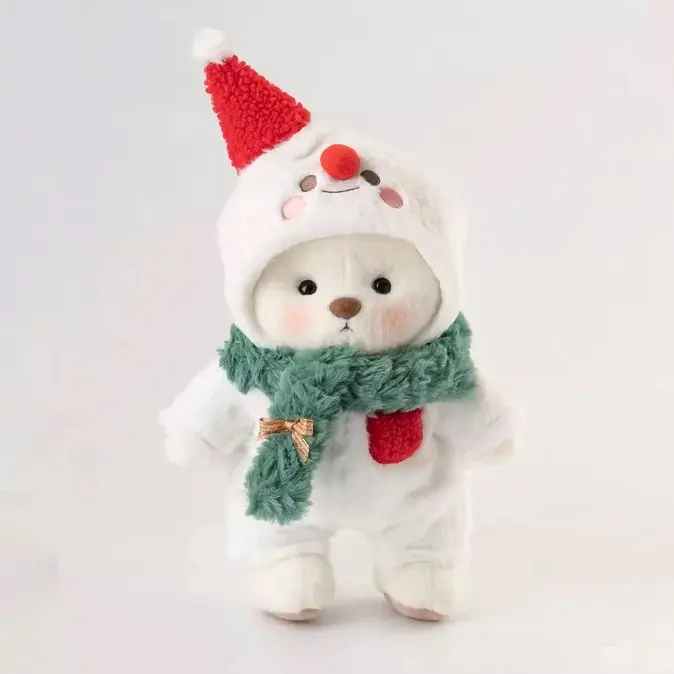 GETAHUG 12" Poseable Jointed Teddy Bear - Unisex Weighted Person-Shaped Stuffed Toy, Cute Cartoon Style Collecting Item, Perfect for Holidays Gift & Room Decor