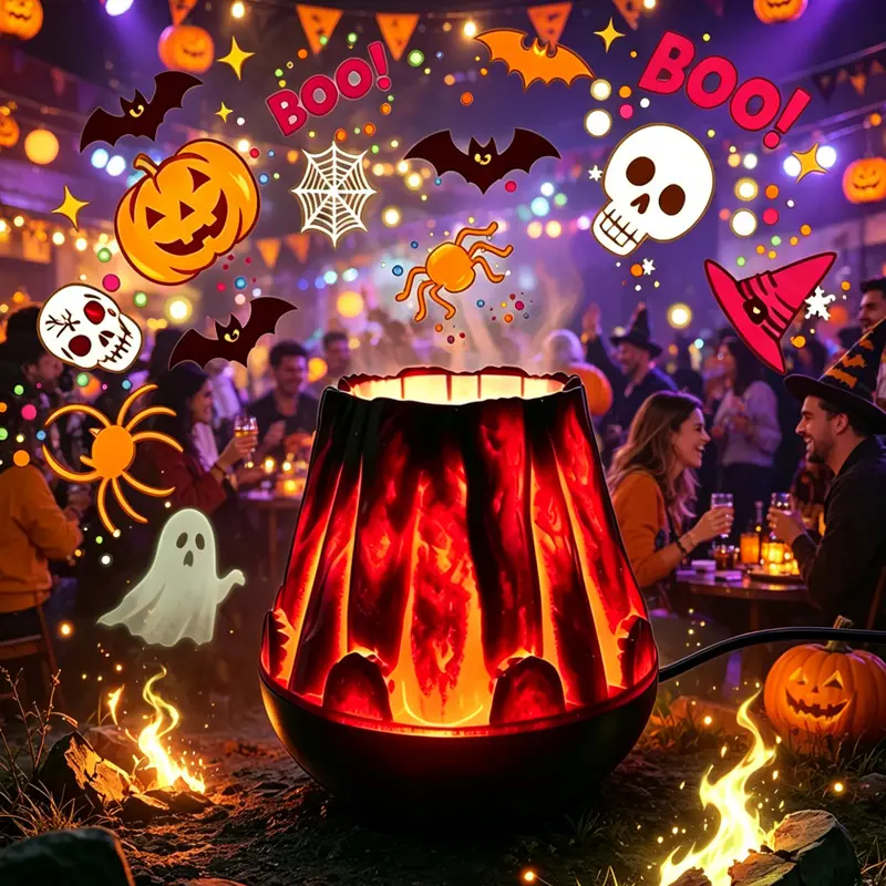 JOYTUTUS Gothic Skull Projector Light - Spooky Scary Skeletons Dynamic Halloween Lighting, USB-Power Indoor Novelty Light for House Party Atmosphere, Bedroom Ceiling Decor