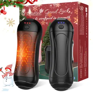 Christmas Gifts,2 Pack Hand Warmers Magnetic Rechargeable,3 Heat Settings,Light Sleek Stylish,For Qutdoors, Skiing,Camping&Winter Gifts