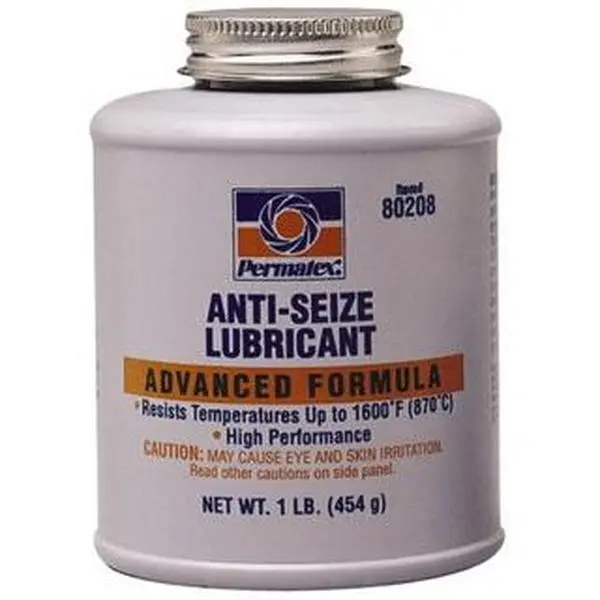 Permatex High Temperature Anti-Seize Lubricant (80208) - 16 oz Bottle with Cap Top, Aluminum/Copper/Graphite Advanced Formula, -51 to 1600°F Range, Silver, Water-Resistant for Metal Surfaces, Ounces