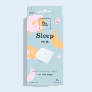 The Patch Brand Sleep Patch - Enhances Rest with Melatonin, Valerian Root & Vitamin B2 - 15 Clear Patches for Comfortable Nightly Use Natural Wellness Boost Natural Supplements