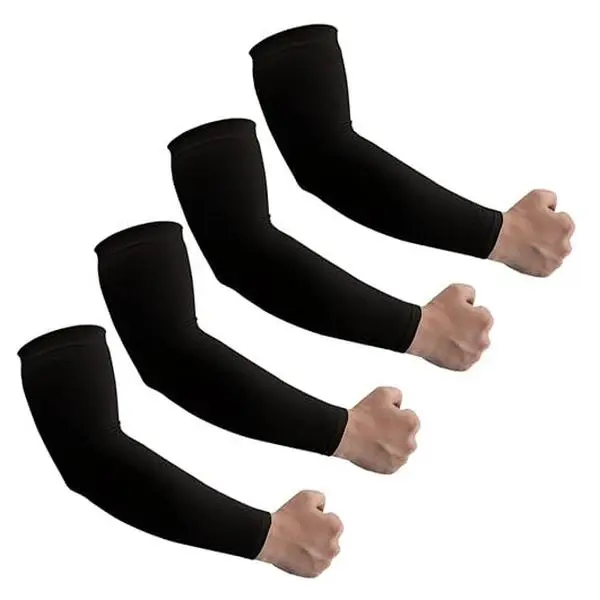 Multiple Pairs Soft Cooling Compression Arm Sleeves, UV Sun Protection Arm Covers for Outdoor Work, Sports Use by Men & Women