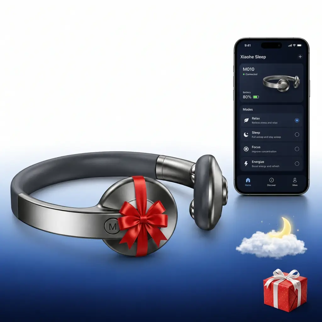 Premium Vagus Nerve Stimulator, Sleep Aid Stress Reliever, Relaxation, Sleep & Daily Wellness Support Device, Wearable Wireless Low Frequency Pulse Device Home Use Grandparents Granmda Grandpa Stress Health Meditation App Wellness Portable Massage Device