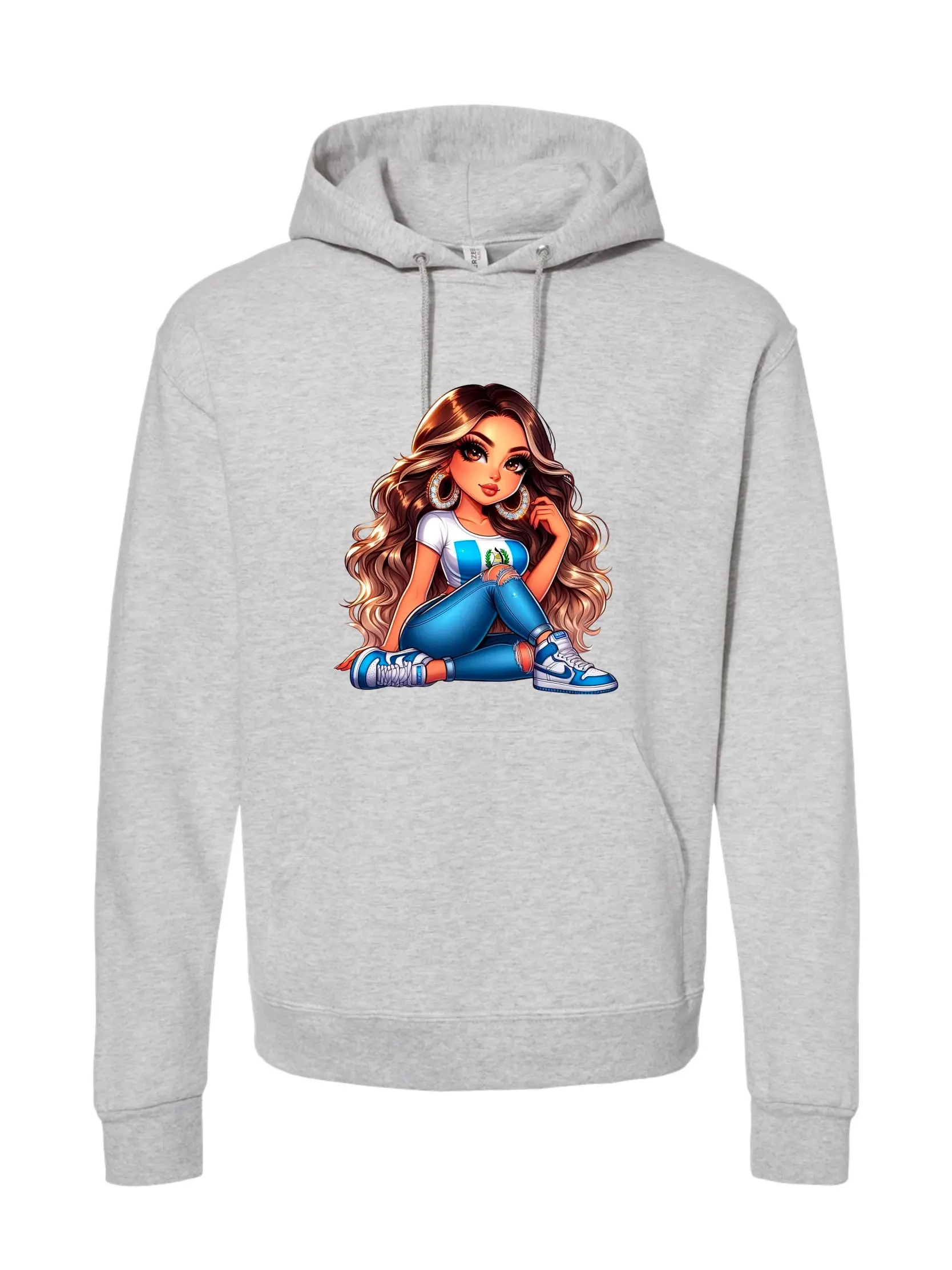Hot Blonde Latina Guatemala-Hooded Sweatshirt