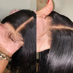 360 Full Lace Frontal Wig Brazilian Bone Straight 13x4 13x6 Transparent Lace Front Human Hair Wigs For Black Women Pre Plucked